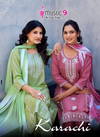 Karachi Vol 5 By Mystic 9 Heavy Rayon Kurti With Bottom Dupatta Orders In India